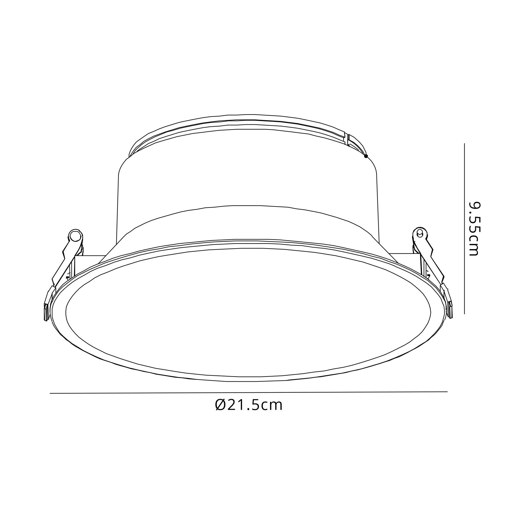 M8809  Sunset 215 x 152mm Recessed Base, Cut Out: 200mm, Gold